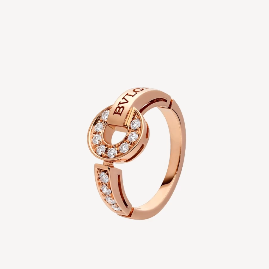 BVLGARI BVLGARI 18K Gold Luxury Ring for Women - Iconic Italian Jewelry Brand