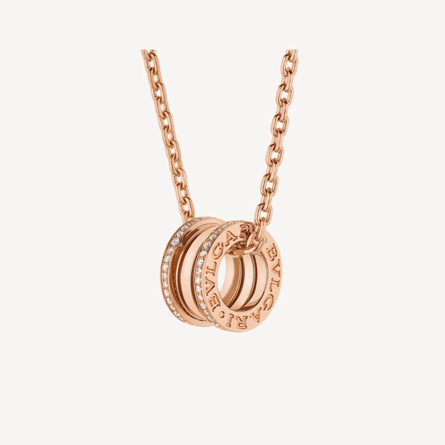 BVLGARI B.Zero1 Necklace in Pink | Iconic Luxury Pendant