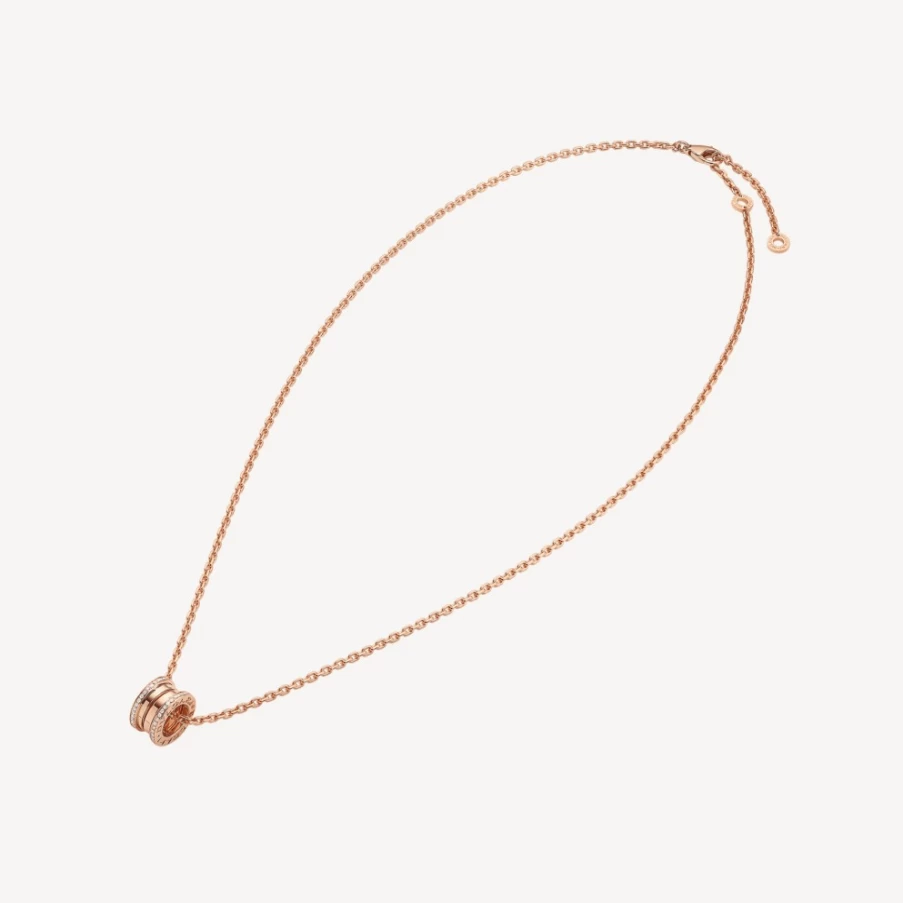 BVLGARI B.Zero1 Necklace in Pink | Iconic Luxury Pendant