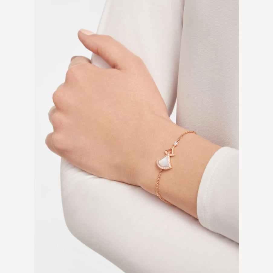 BVLGARI Divas' Dream White Gold Bracelet | Luxury Diamond Paved Jewelry