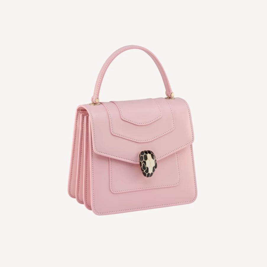 BVLGARI Serpenti Forever Pink Top Handle Bag for Women