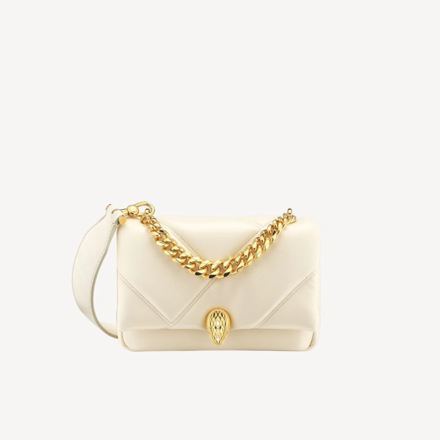 BVLGARI Serpenti Ivory Cabochon Crossbody Mini Bag for Women