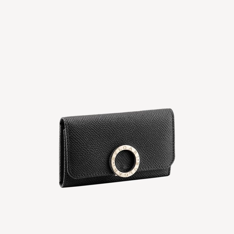 BVLGARI BVLGARI Black Leather Key Holder for Women