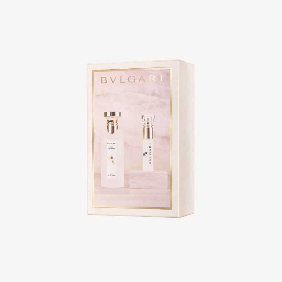 BVLGARI Eau Parfumee Au The Blanc Perfume Gift Set for Women - White Tea Scented Luxury Fragrance