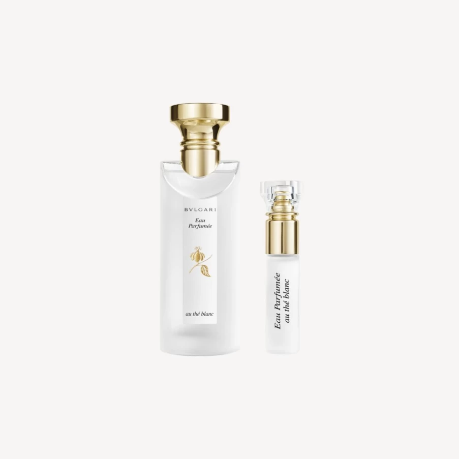 BVLGARI Eau Parfumee Au The Blanc Perfume Gift Set for Women - White Tea Scented Luxury Fragrance