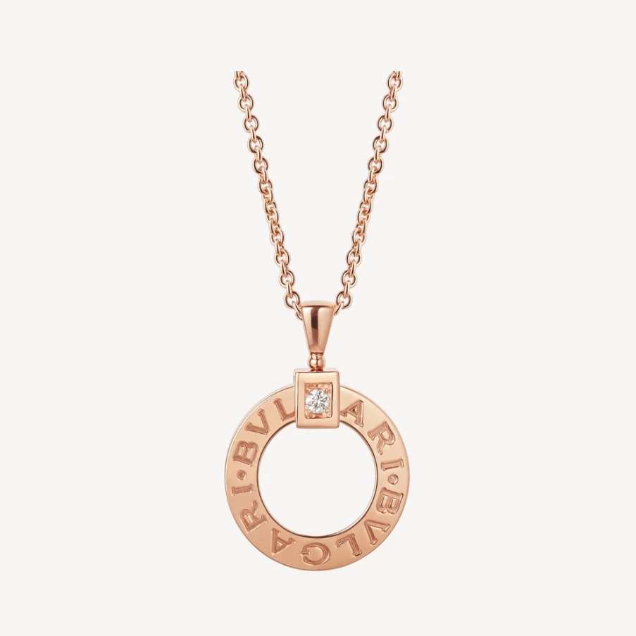 BVLGARI BVLGARI 18K Rose Gold Necklace for Women Luxury Italian Jewelry