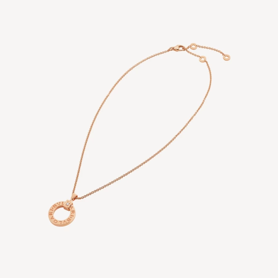 BVLGARI BVLGARI 18K Rose Gold Necklace for Women Luxury Italian Jewelry