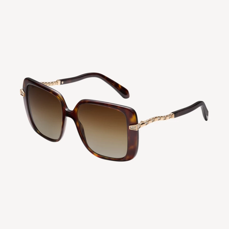 BVLGARI Serpenti Brown Sunglasses for Women Luxury Designer Eyewear