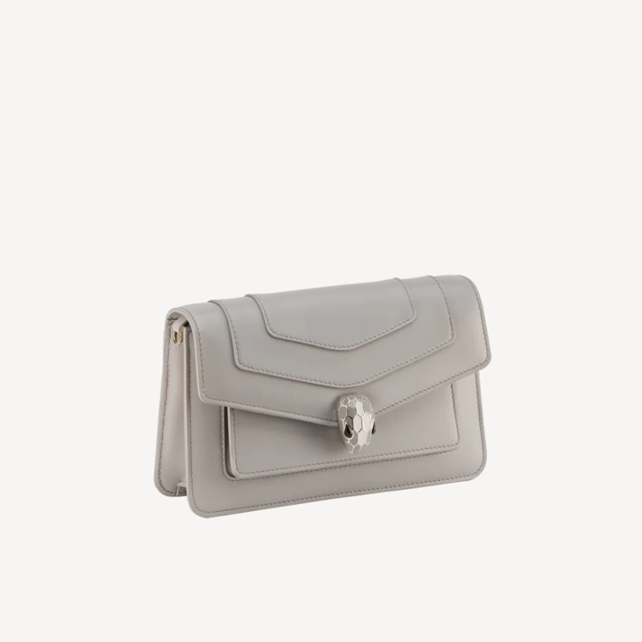 BVLGARI Serpenti Forever East-West Shoulder Bag for Women in Grey