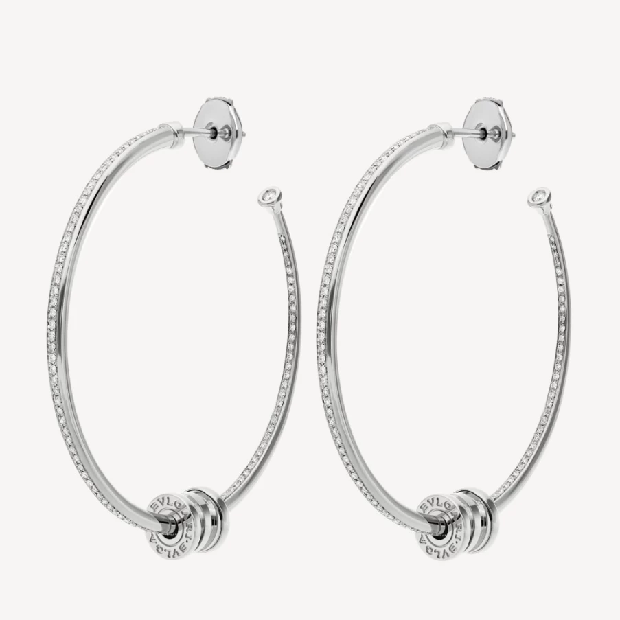 BVLGARI B.Zero1 White Gold Earrings | Iconic Luxury Jewelry Collection