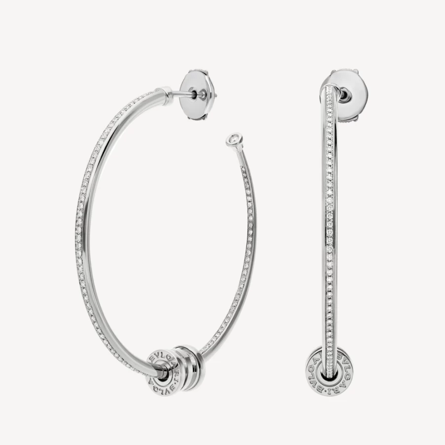 BVLGARI B.Zero1 White Gold Earrings | Iconic Luxury Jewelry Collection