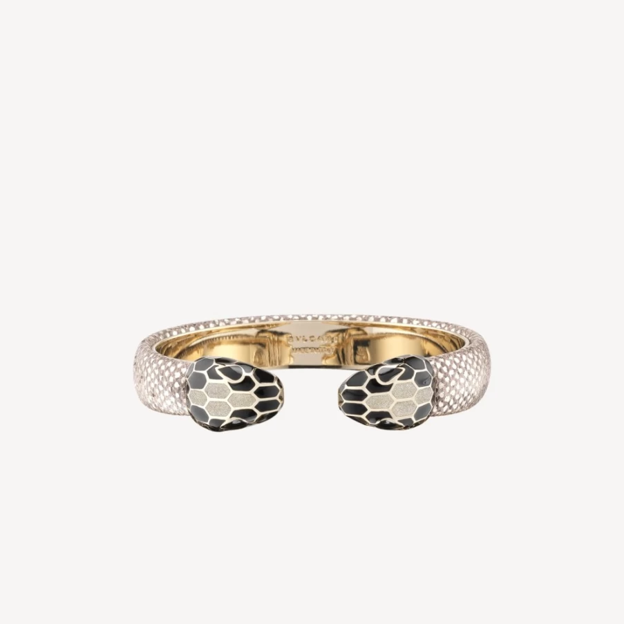 BVLGARI Serpenti Forever Beige Bracelet for Women | Luxury Gold-Tone Snake Design