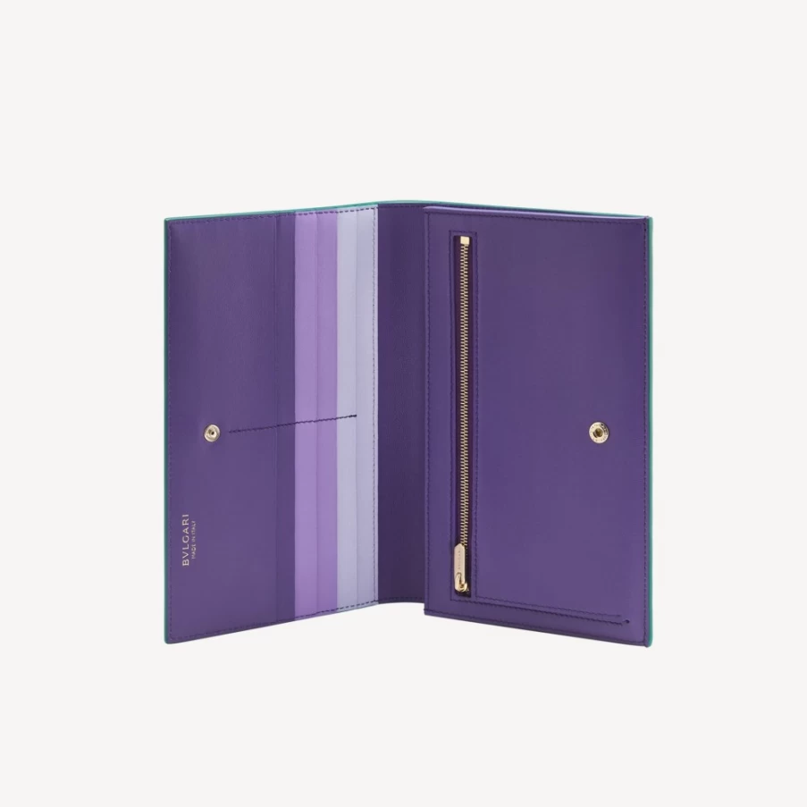 BVLGARI Serpenti Forever Green Bifold Wallet for Women